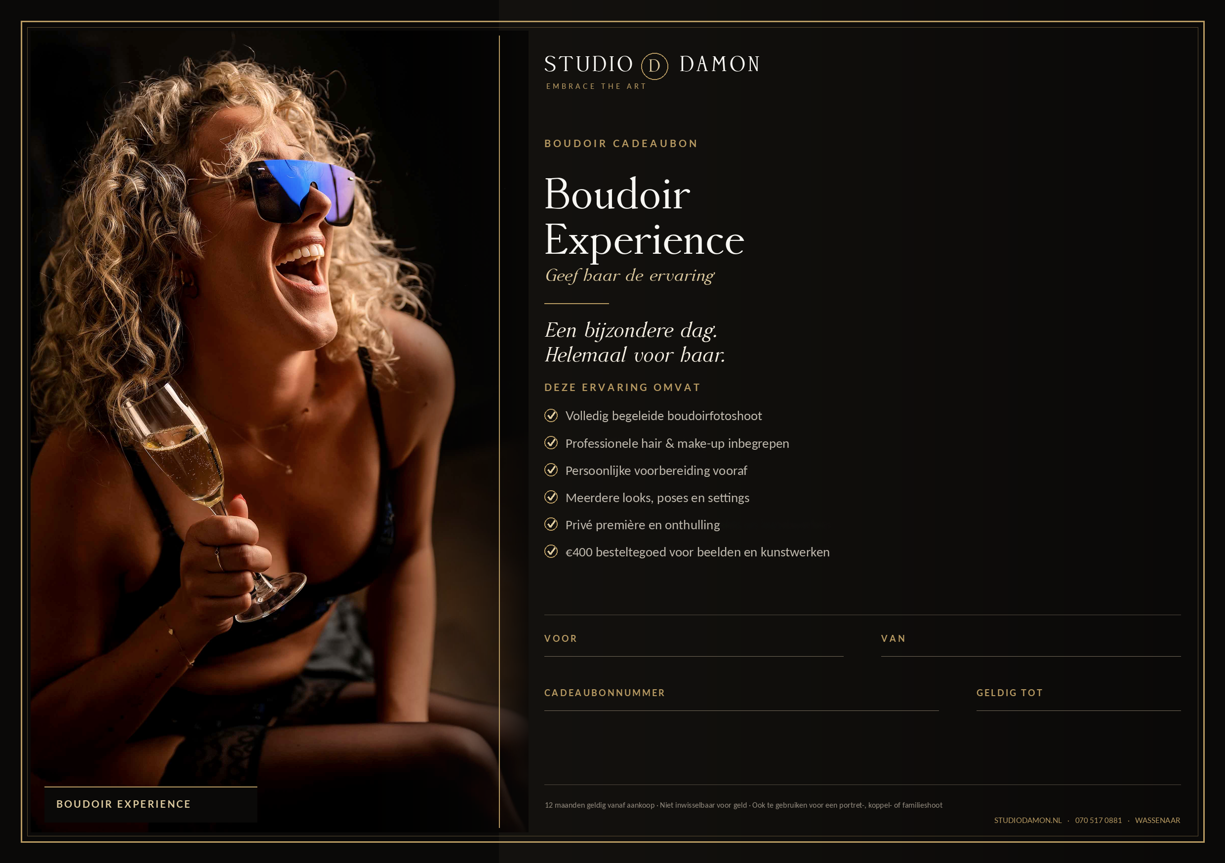 Cadeaubon Boudoir Experience van Studio Damon